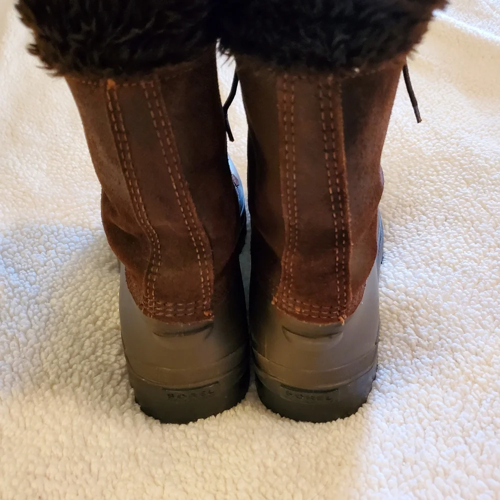 SOREL Men's Caribou Waterproof Winter Boots size 13. Dark brown. - Picture 3 of 8